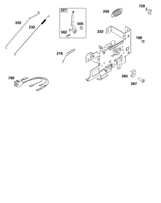 Controls Group Diagram and Parts List for 200000 - 399999 Briggs and Stratton Engine
